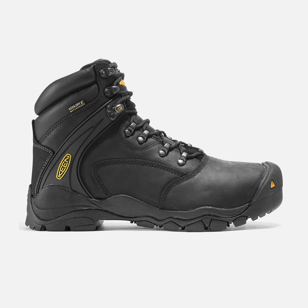 Botas de Trabajo Keen Mexico Negros - Hombre Louisville 6\" (Steel Toe) - SJ8092173